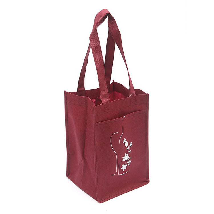 Bolsa de vino no tejida de 4 botellas
