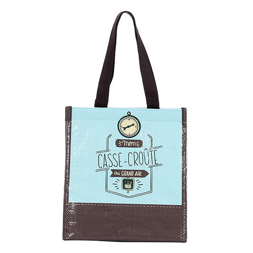 Bolso tote refrigerador azul marrón