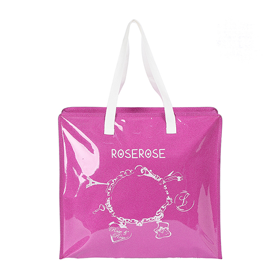 Bolsa de asas de PVC transparente