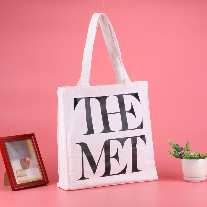 Bolso De Lona Con Logo Estampado