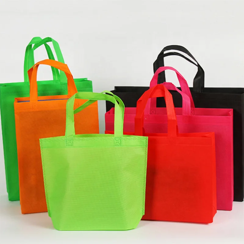 Bolsa de compras multicolor de tela no tejida
