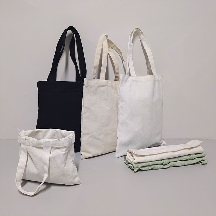Bolso de mano plegable de lona de algodón para compras