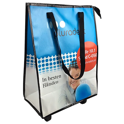 Bolsa plegable con ruedas para carrito de compras