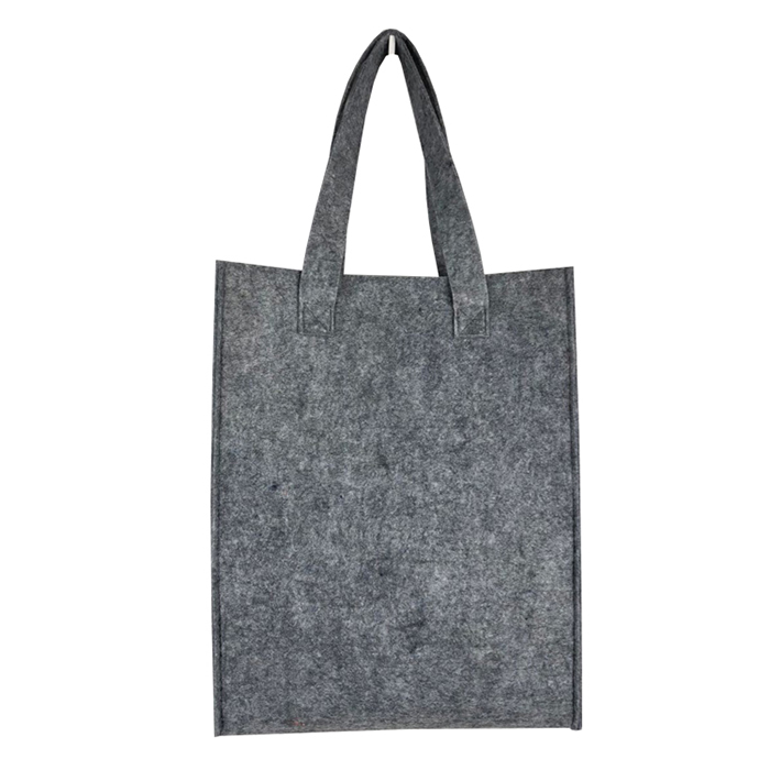 Bolsa de fieltro reutilizable gris