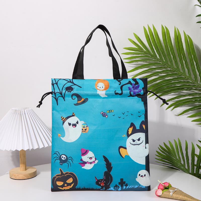 Bolsas de dulces con cordón no tejido de Halloween