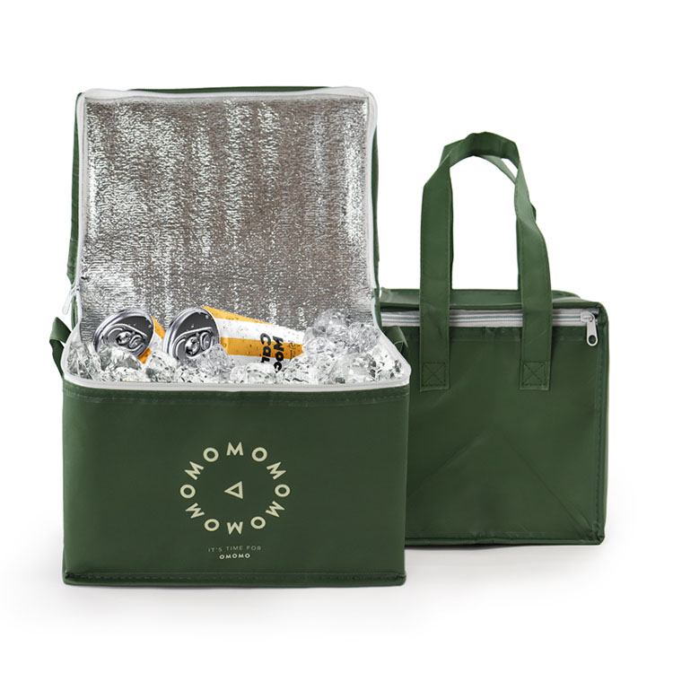 Bolsa térmica con cremallera para picnic y comestibles aislada