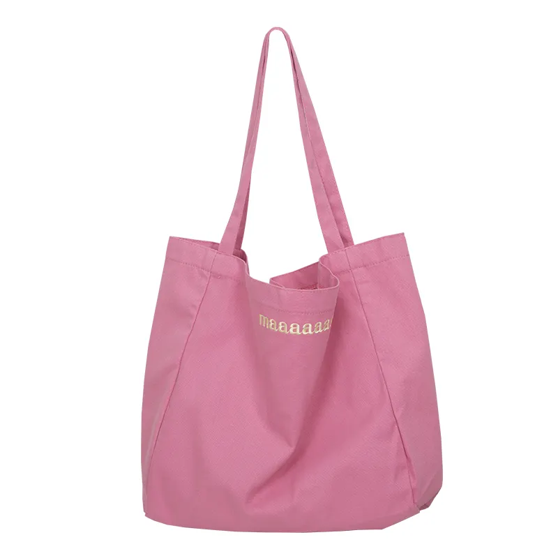 Bolsa de compras de compras de lienzo de compras marcados de algodón de algodón