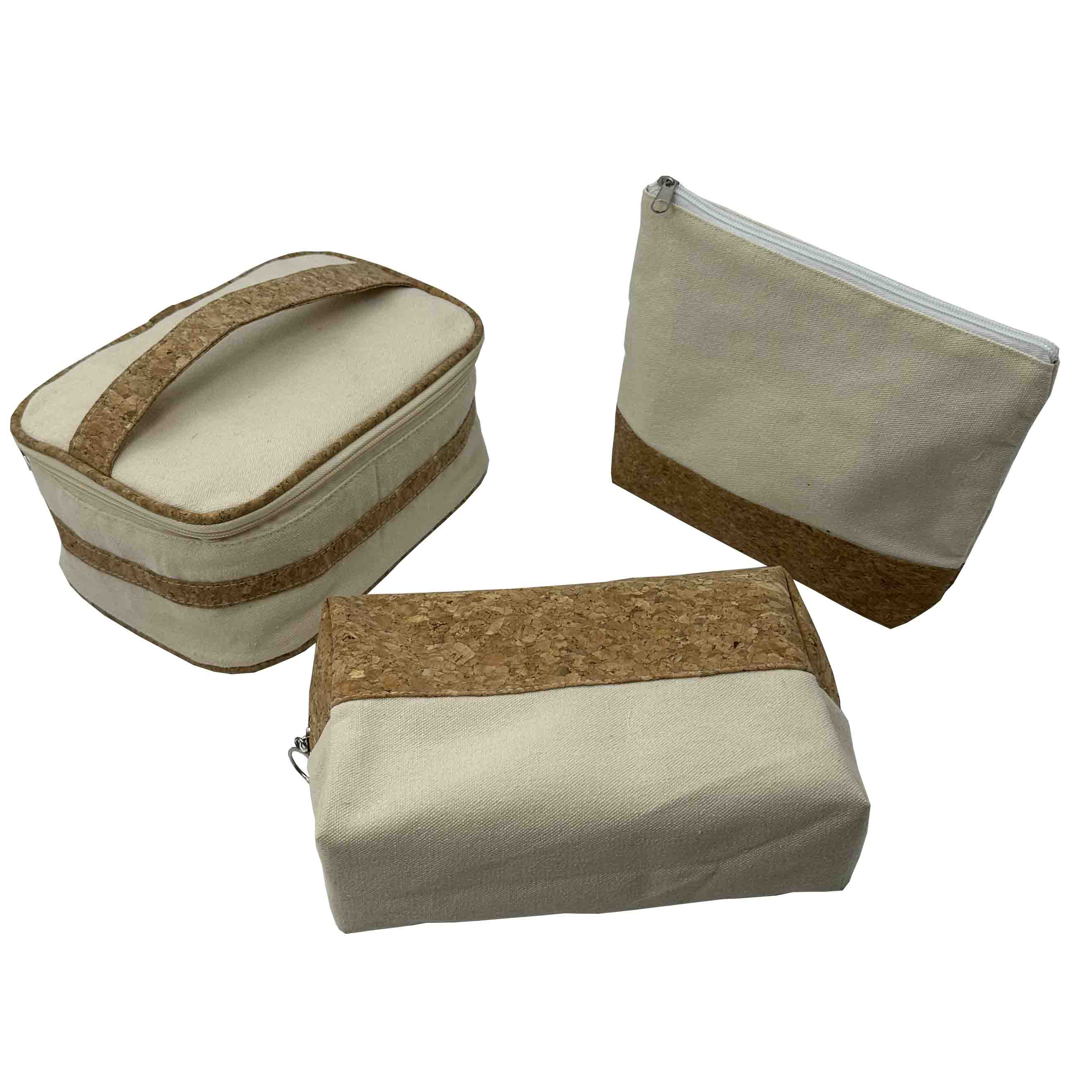 Nuevo Útil bolso de lona para maquillaje con cremallera,