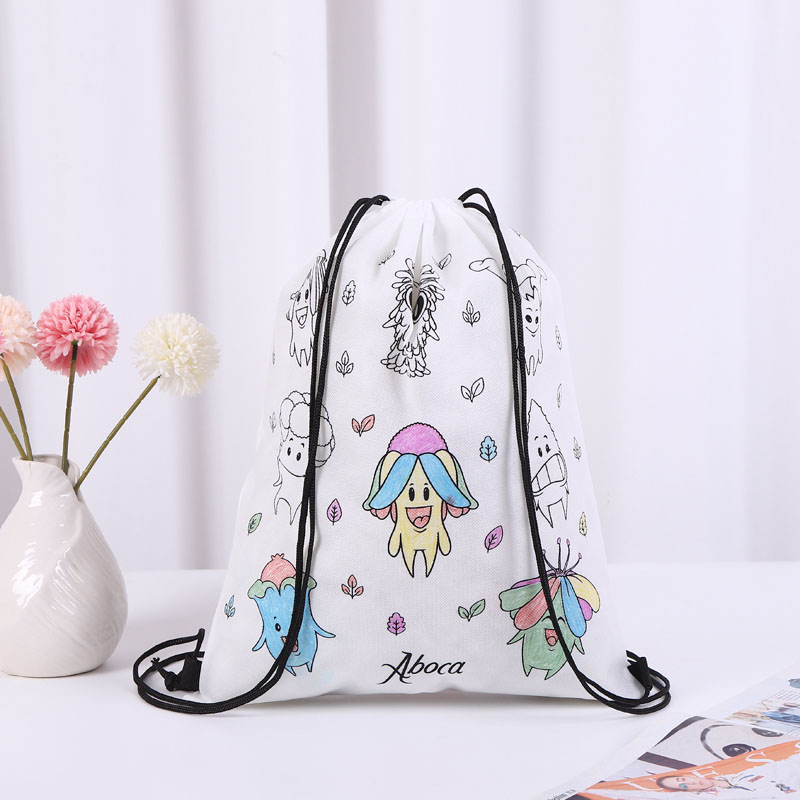 Mochila para niños no tejida Mochila con cordón