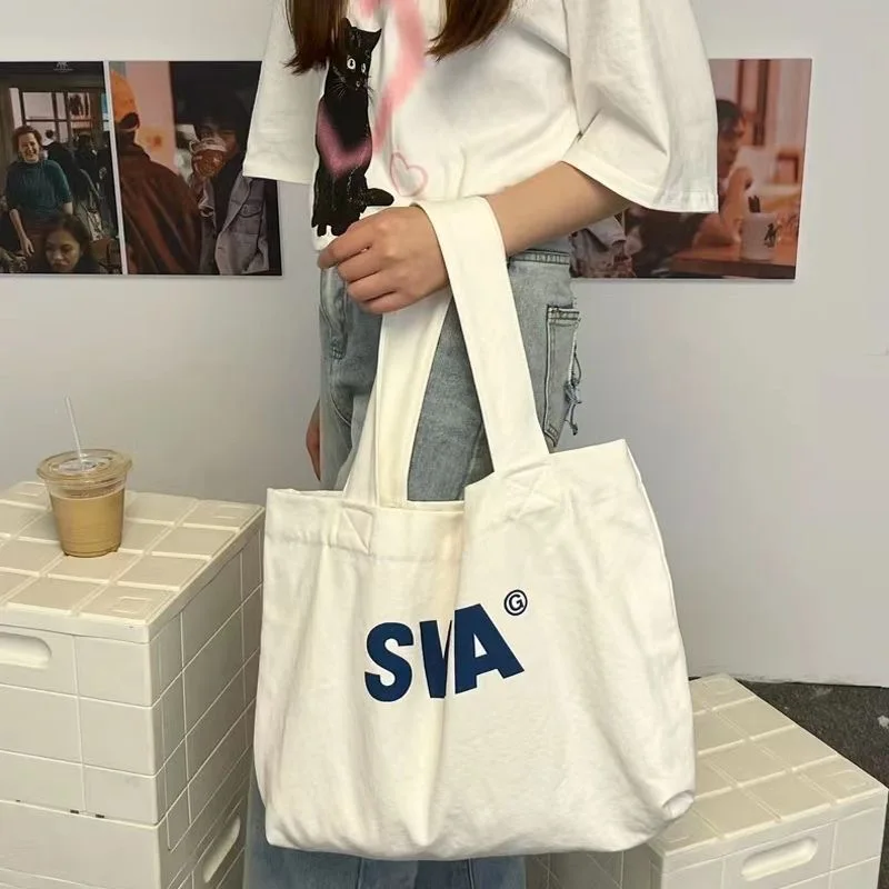 Bolso shopping extragrande de lona de algodón orgánico