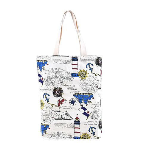 Bonito bolso de lona de algodón de diseño.
