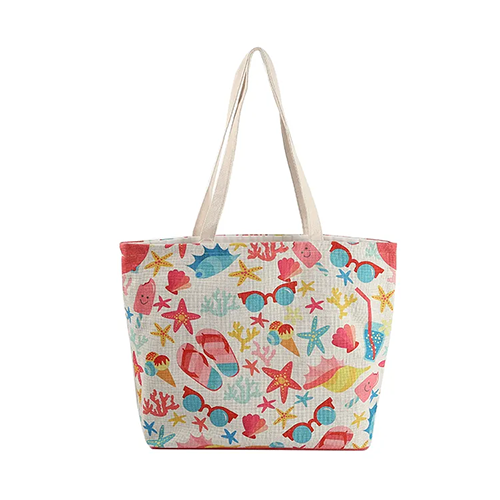 Bolsa de lona de algodón con estampado