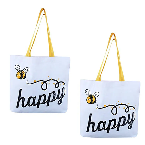 Bolso tote de lona de algodón reciclable