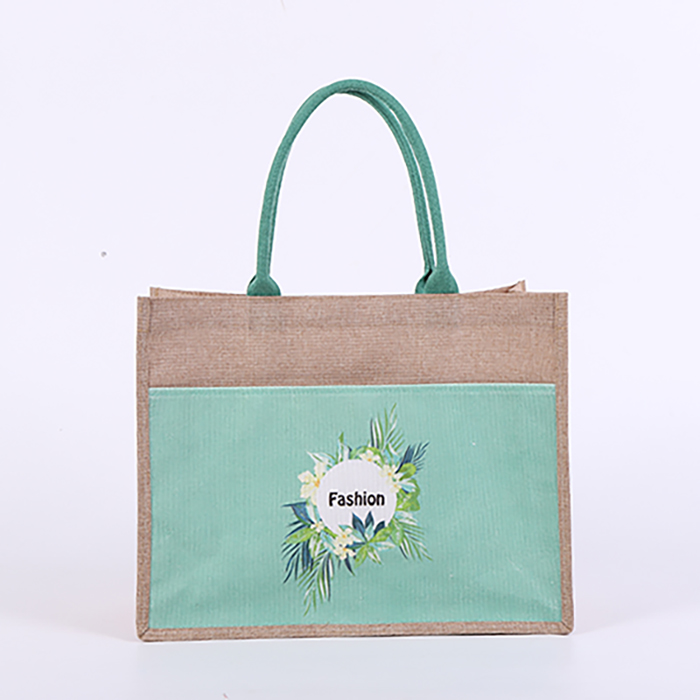 Bolsa de asas de yute reutilizable