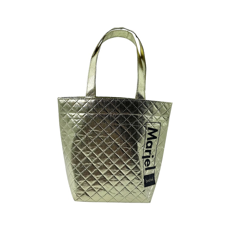 Bolsa de compras de regalos luminadas reutilizadas no tejidas