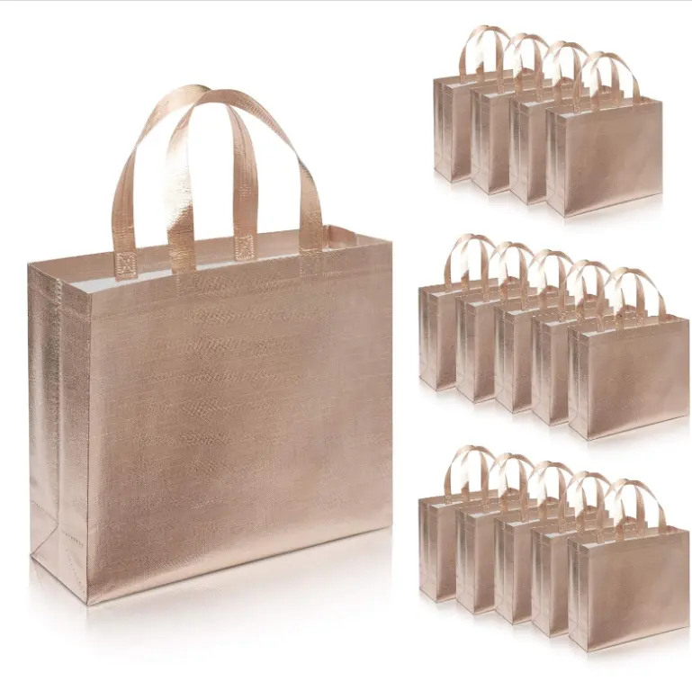 Bolsas de compras de telas no tejidas reutilizables para ropa, vida diaria de PP, regalos promocionales de impresión de Intaglio ecológica, bolsas de letras personalizadas