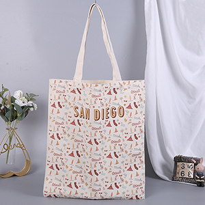 Bolso tote de lona orgánica reutilizable