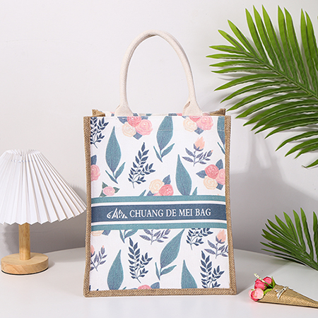 Bolsa de asas impermeable de arpillera de yute